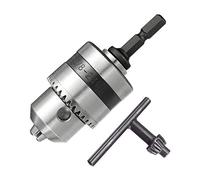 Bestgle Adattatore mandrino per trapano da 1,5-10 mm con gambo esagonale da 1/4", montaggio 3/8-24UNF a cambio rapido Connect mandrino di conversione con chiave