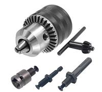 Bestgle Adattatore per mandrino per trapano da 1,5-13 mm, 1/2-20UNF Mandrino di conversione a cambio rapido con gambo esagonale a cambio rapido da 1/4", gambo SDS-Plus e adattatore femmina quadrato da