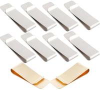 Bestgle Confezione da 10 fermasoldi in acciaio inox, compatti, da uomo, clip sottili per banconote in metallo, minimalista, tascabili, portafogli (8 argento + 2 oro), 8 argento + 2 oro, Minimalista
