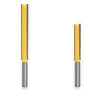 Bestgle Fresa dritta, lama da taglio 8 mm, codolo per router a 2 pezzi, fresa per legno, fresa per fresa superiore, lunghezza di taglio extra lunga, fresa a filo dritta, 50 mm, 76 mm