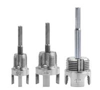 Bestgle Kit infila tubi in PVC da 1/2 "3/4" 1" NPT, strumento di taglio integrato per filettatura interna ed esterna, kit infila tubi in PVC compatibile con trapano elettrico a doppia funzione
