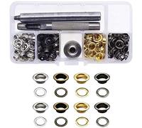 Bestgle - Set di 120 occhielli per vestiti, pelle, tela e bricolage, con 3 occhielli per auto, diametro interno 6,5 mm