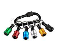 Bestgle Set di 6 portachiavi in lega di alluminio, cacciaviti a cambio rapido, supporto per avvitatore da 1/4", esagonale, antiscivolo, a cambio rapido