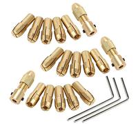 Bestgle, set di 7 pezzi da 4.05 mm piccolo trapano elettrico pinza in ottone, mini trapano elettrico in ottone, con mandrini da 0.5 mm/1 mm/1.5 mm/2.5 mm/3.0 mm