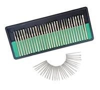 Bestgle Set Smerigliatrice in Diamante Kit di 30 Utensili Rotanti per Lucidatura, Punta Diamantata 3,0 mm Frese Diamantate per Vetro, Pietra Preziosa, Metallo
