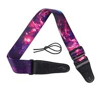Bestgle Tracolla per chitarra, motivo cielo stellato, viola, morbida, regolabile, per chitarra acustica classica ed elettrica e basso