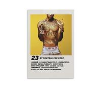 BESTHAHA Central Cee 23Art Stampa di immagini moderne per la camera da letto, poster per soggiorno, estetica, su tela, decorazione da parete per giovani ragazze, dormitorio, senza cornice, stile 1524