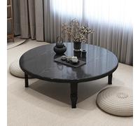BESTHAHA Tavolino Da Tè Rotondo Pieghevole, Tavolo Basso in Stile Giapponese, Tavolo Da Pranzo, Picnic Caffè Barbecue per Soggiorno, Sala Da Pranzo, Camera Da Letto(Style 1,70x70x30cm)