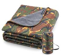 BESTHUNTINER Coperta calda con fodera in pile, grande coperta dello stadio, impermeabile, termico, Sleeping Gear per il campeggio, emergenza, spazio, coperta auto, aereo, escursionismo, picnic.