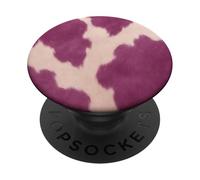 Bestiame sveglio estetico della cowgirl dell'altopiano della stampa viola della mucca PopSockets PopGrip Adesivo