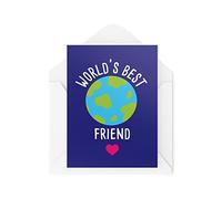 Bestie Cards - Biglietto di auguri di compleanno per lui per lei, con scritta in lingua inglese "Best Friend for him for Her Cute Novelty Gift Cheer Up Thank You Mate Appreciate You CBH566