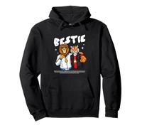 Bestie: Duo Leone e Tigre Felpa con Cappuccio