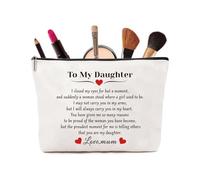Bestie, figlia, sorella, sposa, borsa per il trucco da donna, idee regalo VivaJoy per Natale, compleanno e matrimonio. Borse cosmetiche per sorella, amici, fratello e figlia, Figlia Bianca, Figlia