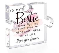 Bestie Gifts, puzzle in acrilico a forma di mestiere, placca commemorativa, regalo dell'amicizia per amiche, fidanzate, migliore amica, compleanno, regalo del Ringraziamento (Bestie)