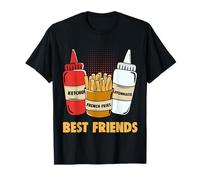 Besties, Amici per sempre Ketchup Maionese e Patatine Fritte Maglietta