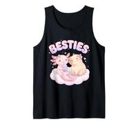 Besties Axolotl Capybara Bubble Tea Carino Kawaii Anime Animale Canotta