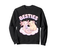 Besties Axolotl Capybara Bubble Tea Carino Kawaii Anime Animale Felpa