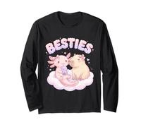 Besties Axolotl Capybara Bubble Tea Carino Kawaii Anime Animale Maglia a Manica