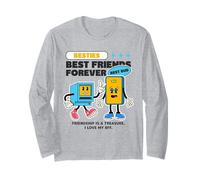 Besties - Best Friends Forever - Divertente BFF Amicizia Citazione Maglia a Manica