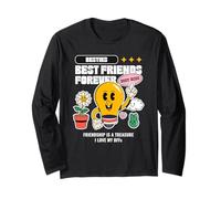Besties - Best Friends Forever - Divertente BFF Amicizia Citazione Maglia a Manica