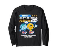 Besties - Best Friends Forever - Divertente BFF Amicizia Citazione Maglia a Manica