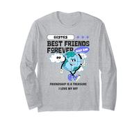 Besties - Best Friends Forever - Divertente BFF Amicizia Citazione Maglia a Manica