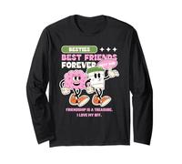 Besties - Best Friends Forever - Divertente BFF Amicizia Citazione Maglia a Manica