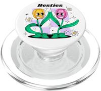 Besties Cool Lovely Two Flowers Illustration Graphic Designs PopSockets PopGrip per MagSafe