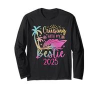 Besties Cruise Trip Matching Cruising with My Bestie 2025 Maglia a Manica