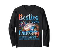 Besties Gone Cruising 2026 Amici Crociera Vacanza Matching Maglia a Manica