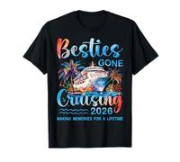 Besties Gone Cruising 2026 Amici Crociera Vacanza Matching Maglietta