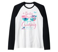 Besties Gone Cruising Matching Womens Girls Cruise Maglia con Maniche Raglan