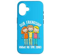 Besties La nostra amicizia non conosce fusi orari Migliori amici Custodia per iPhone 16