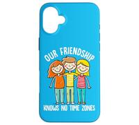 Besties La nostra amicizia non conosce fusi orari Migliori amici Custodia per iPhone 16 Plus