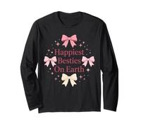 Besties più Felici sulla Terra, Coquette Bow Girls Trip Squad Maglia a Manica