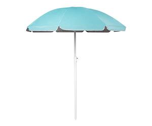 BESTIF Ombrellone da spiaggia parasole con picchetto, 160 cm, 180 cm, asta in alluminio inclinabile, turchese, 180 cm