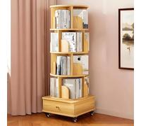 Bestiry Carrello per Biblioteca Stretto Girevole a 360° a 4/5 Livelli con Ruote universali silenziose per un'archiviazione efficiente e Una Facile Mobilità
