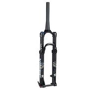 Bestiry Horquilla Delantera de montaña, Horquilla de AIRE para Bicicleta de 26", 27,5" y 29", con bloqueo Inteligente y ajuste de amortiguación, Freno de Disco delantero de 1-1/8".