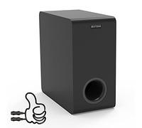 BESTISAN - Subwoofer audio per la casa attivo da 6,5 pollici, design compatto per ricevitore, bassi profondi in nero