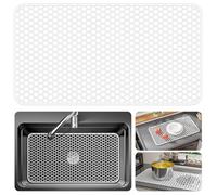 Bestjing Protezioni per lavello in silicone per lavello da cucina, 66 x 35,6 cm, accessorio protettivo antiscivolo, resistente al calore, per fondo della casa colonica, in acciaio inossidabile