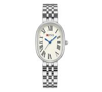 BESTKANG Elegante orologio da polso da donna con numeri romani e quadrante ovale in stile minimalista, di lusso, impermeabile, perfetto per occasioni casual e formali