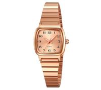 BESTKANG Orologio al quarzo da donna, ultra sottile, quadrante quadrato, cinturino in acciaio inossidabile, facile da leggere, orologio dorato per le donne, Oro rosa 1, Alla moda, casual