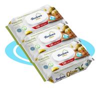 BESTLINE Salviette umidificate, cura e idratazione profonda, fibre ultra morbide, ideali per pelli sensibili, profumo fresco, oliva, 3 confezioni da 120 pezzi, 360 salviettine