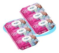 BESTLINE Salviette umidificate, cura e idratazione profonda, fibre ultra morbide, ideali per pelli sensibili, profumi freschi (Baby Pink, 6 confezioni da 120 pezzi)