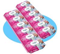 BESTLINE Salviette umidificate, cura e idratazione profonda, fibre ultra morbide, ideali per pelli sensibili, profumi freschi, Baby Pink, 12 confezioni da 120 pezzi, 1440 salviettine