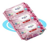 BESTLINE Salviette umidificate, cura e idratazione profonda, fibre ultra morbide, ideali per pelli sensibili, profumi freschi (rosa, 3 confezioni da 120 pezzi)
