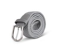 Bestlivings Hemy - Cintura elastica in tessuto intrecciato, cintura elastica senza fori, unisex, regolabile, argento, 105 cm