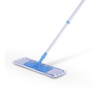 Bestlivings Set di lavapavimenti con rivestimento in microfibra (blu) - mocio con clic del piede a 360 gradi per tutti gli angoli - Comfort detergente per pavimenti