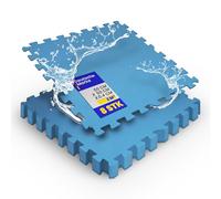 Bestlivings Tappetino protettivo per piscina (blu), tappetino per la protezione della piscina, 8 pezzi (50 x 50 x 0,4 cm), 2 m², robusto sistema a incastro, espandibile a piacere