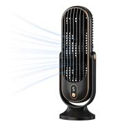 Bestlivings Ventilatore da tavolo a batteria, nero, 5 livelli, silenzioso